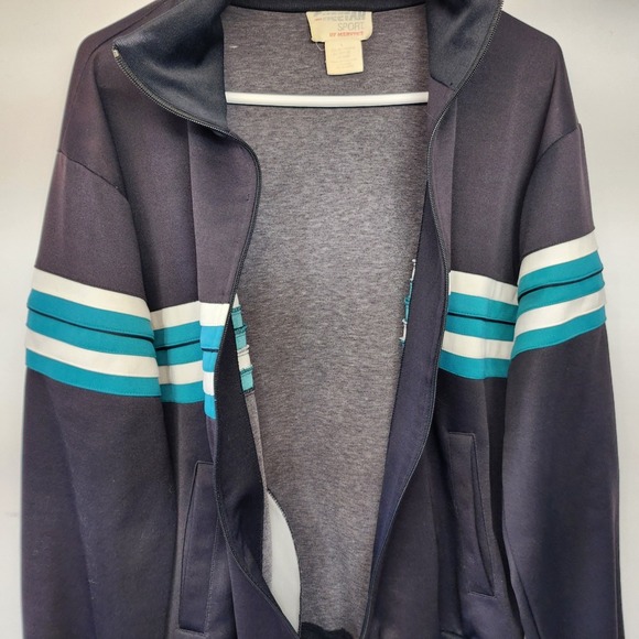 Vintage Mens Large Cheetah By Mervyns Full Zip Track Jacket - Picture 3 of 5